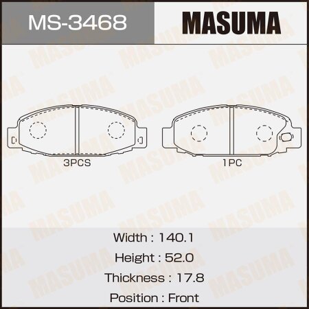 Brake pads Masuma, MS-3468