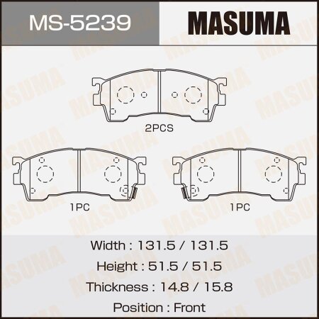 Колодки тормозные дисковые Masuma, MS-5239