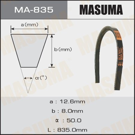 Ремень привода навесного оборудования Masuma, MA-835