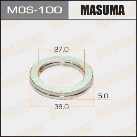 Кольцо уплотнительное глушителя Masuma 27x38 уп. 20шт, MOS-100