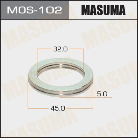 Кольцо уплотнительное глушителя Masuma 32х45 уп. 20шт, MOS-102
