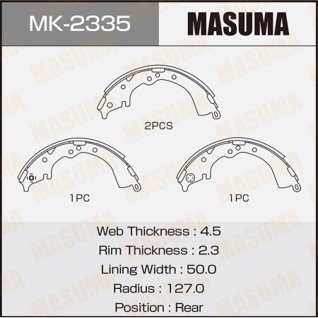 Колодки тормозные барабанные Masuma, MK-2335