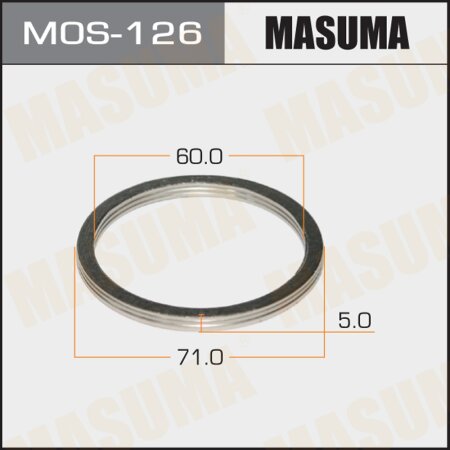 Кольцо уплотнительное глушителя Masuma 60х71 уп. 20шт, MOS-126