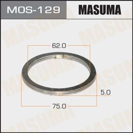 Кольцо уплотнительное глушителя Masuma 62х75 уп. 20шт, MOS-129