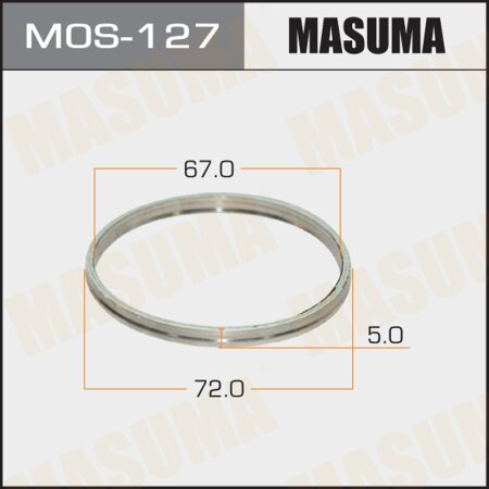 Кольцо уплотнительное глушителя Masuma 67х72 уп. 20шт, MOS-127