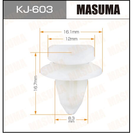 Клипса пластиковая Masuma, KJ-603