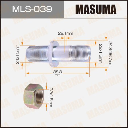 Шпилька колесная M22x1.5(R), M24x1.5(L) Masuma, MLS-039