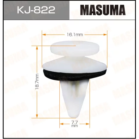 Клипса пластиковая Masuma, KJ-822