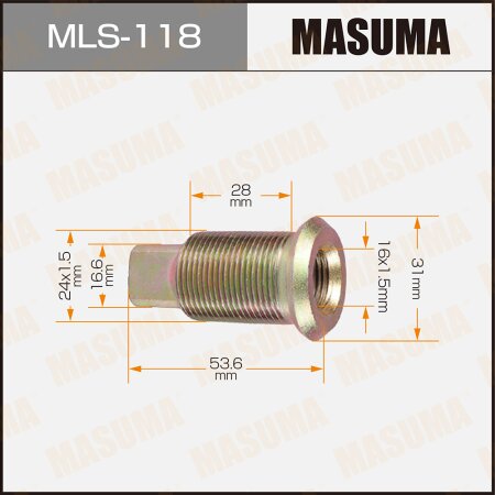 Футорка колесная M24x1.5(R), M16x1.5(R) Masuma, MLS-118