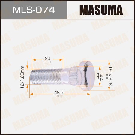Шпилька колесная M12x1.25(R) Masuma, MLS-074