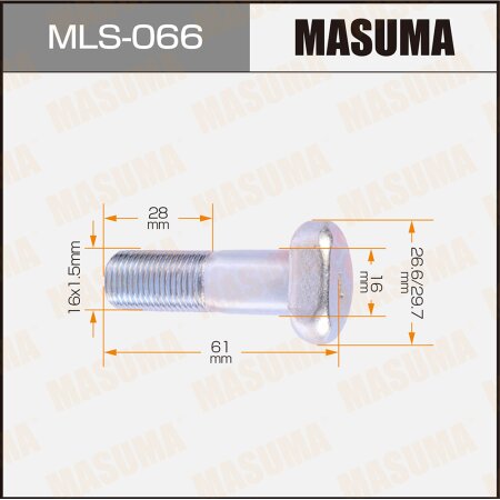Шпилька колесная M16x1.5(L) Masuma, MLS-066
