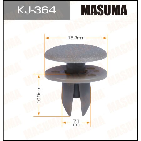 MASUMA KJ-364, Клипса пластиковая Masuma. Бренд автозапчастей №1 в России