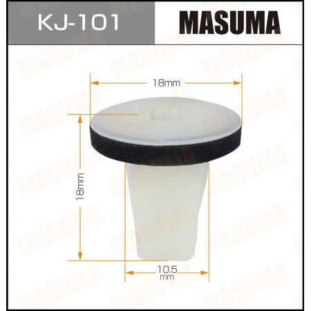 MASUMA KJ-101, Клипса пластиковая Masuma. Бренд автозапчастей №1 в России