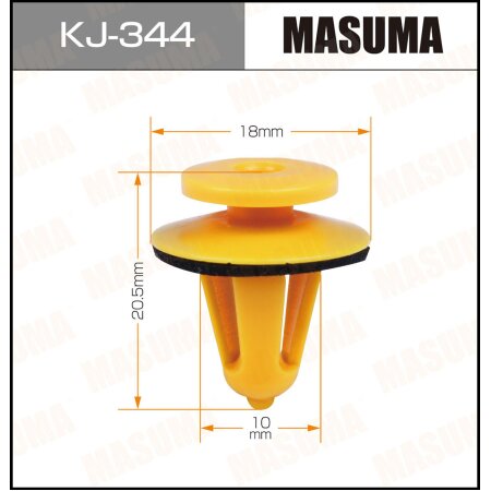 MASUMA KJ-344, Клипса пластиковая Masuma. Бренд автозапчастей №1 в