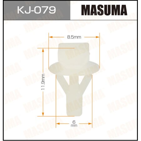 Клипса пластиковая Masuma, KJ-079