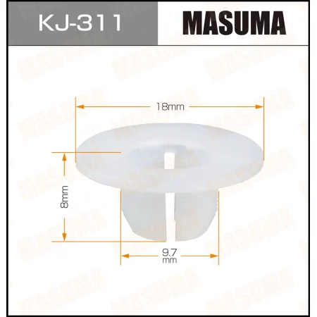 Клипса пластиковая Masuma, KJ-311