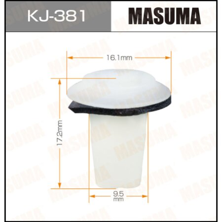 Клипса пластиковая Masuma, KJ-381