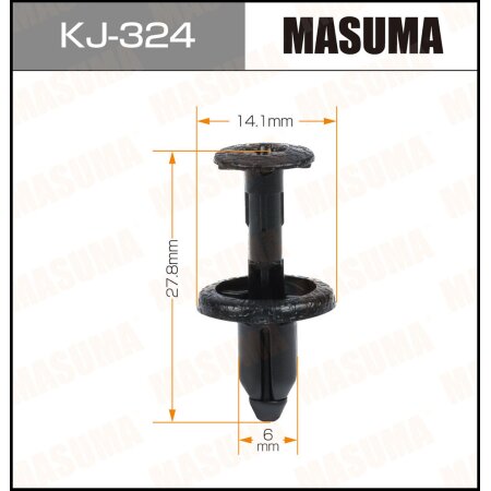 Клипса пластиковая Masuma, KJ-324