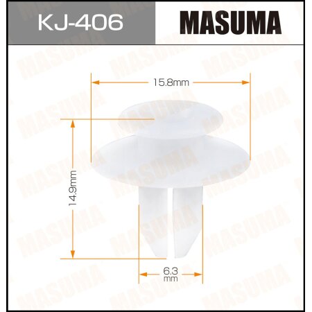 Клипса пластиковая Masuma, KJ-406