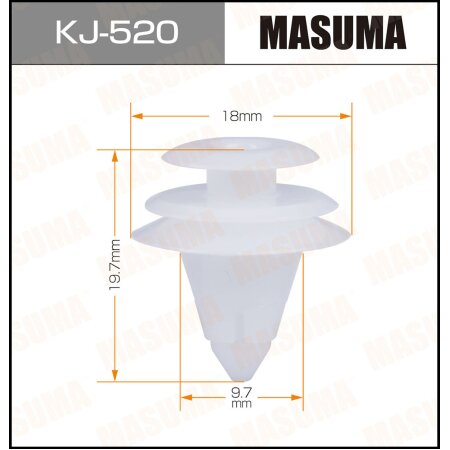 Клипса пластиковая Masuma, KJ-520