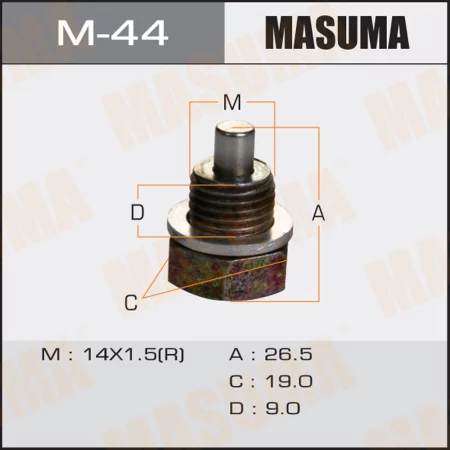 Болт (пробка) маслосливной Masuma с магнитом M14x1.5, M-44