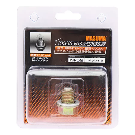Болт (пробка) маслосливной Masuma с магнитом M14x1.5 (шайба MDP-0027), M-52