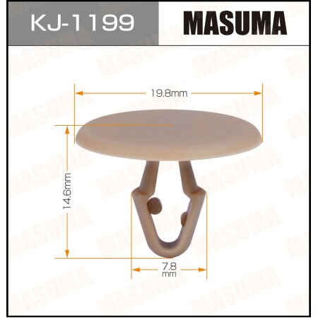 Клипса пластиковая Masuma, KJ-1199