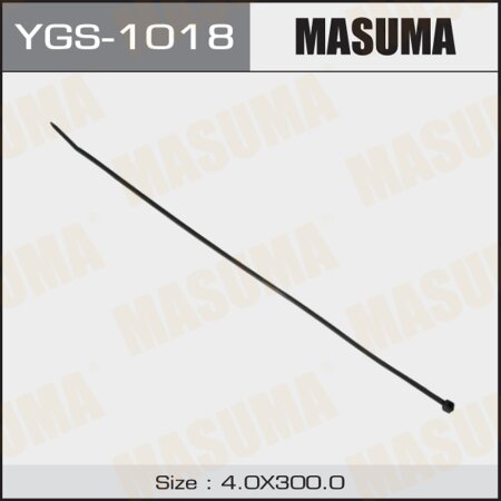 Хомут пластиковый MASUMA черный 4х300 (уп.100шт), YGS-1018
