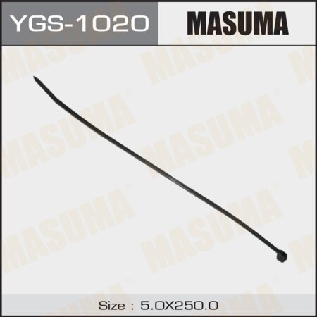 Хомут пластиковый MASUMA черный 5х250 (уп.100шт), YGS-1020