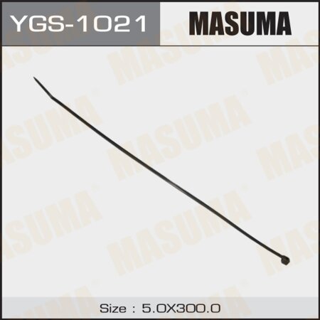 Хомут пластиковый MASUMA черный 5х300 (уп.100шт), YGS-1021