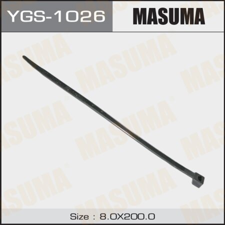 Хомут пластиковый MASUMA черный 8х200 (уп.100шт), YGS-1026