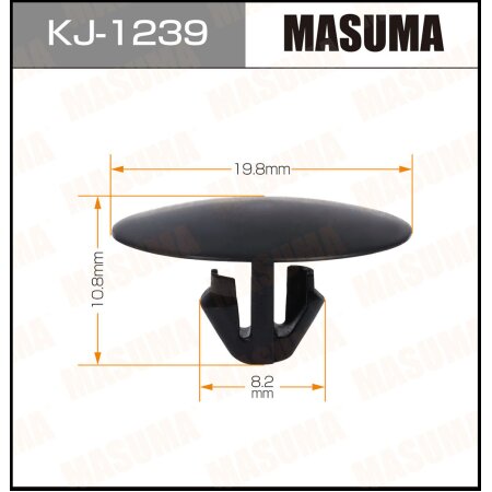 Клипса пластиковая Masuma, KJ-1239