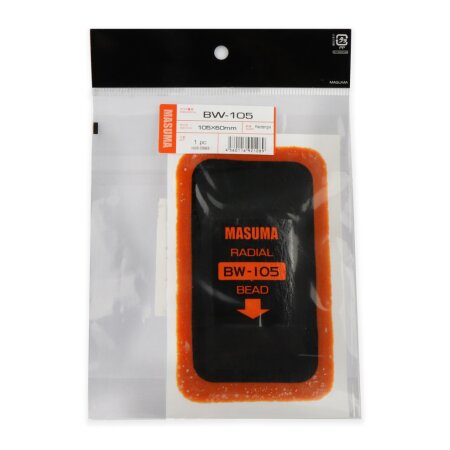 Заплатка MASUMA для ремонта шин, холодная или горячая вулканизация, один слой корда, 60х105mm, BW-105