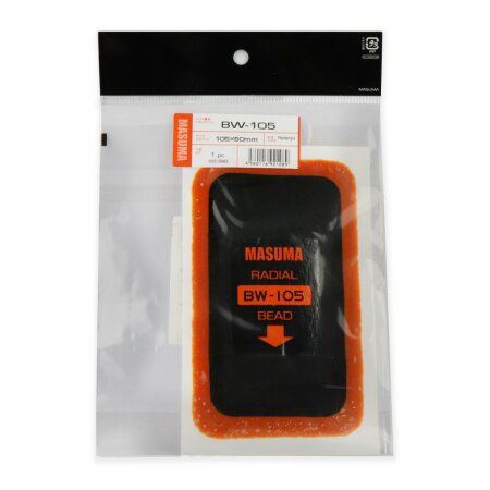 Заплатка MASUMA для ремонта шин, холодная или горячая вулканизация, один слой корда, 60х105mm, BW-105