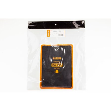 Заплатка MASUMA для ремонта шин, холодная или горячая вулканизация, 10 слоев корда, 130x190mm., BW-190