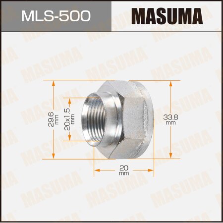 MASUMA MLS-500, Гайка ШРУСа M20x1.5(R) под ключ 30. Бренд автозапчастей ...