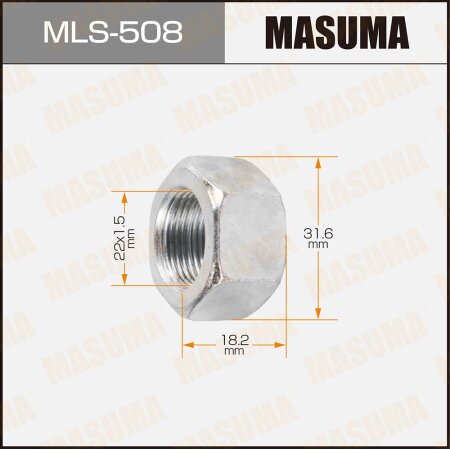 Гайка ШРУСа Masuma M22x1.5(R) под ключ 32, MLS-508