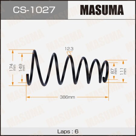 Пружина подвески Masuma, CS-1027