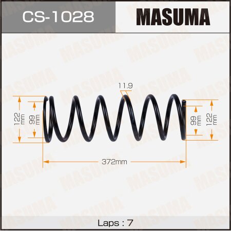 Пружина подвески Masuma, CS-1028