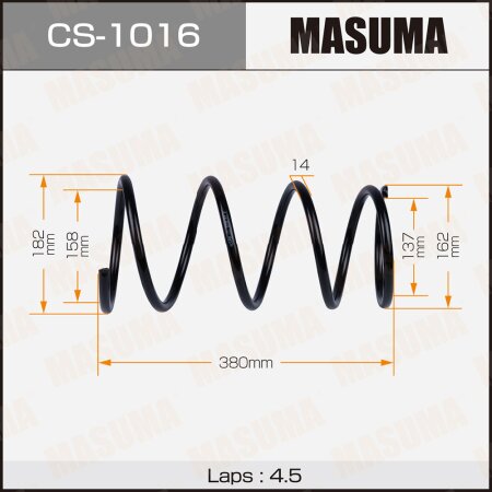 Пружина подвески Masuma, CS-1016