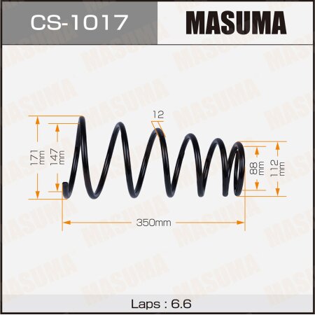 Пружина подвески Masuma, CS-1017