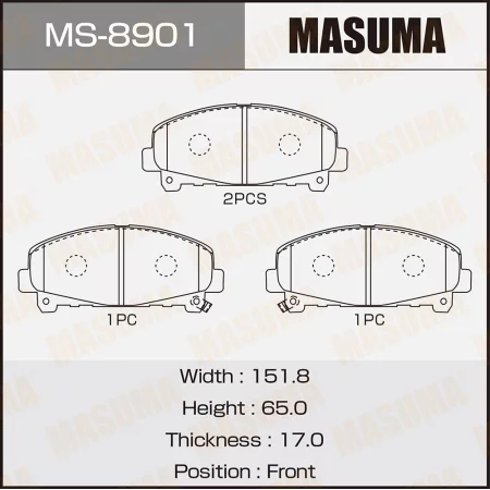 Колодки тормозные дисковые Masuma, MS-8901