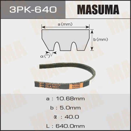 Ремень привода навесного оборудования Masuma, 3PK-640