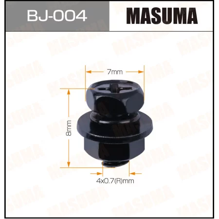 Болт с гайкой MASUMA М 4x8x0.7 уп. 15шт, BJ-004