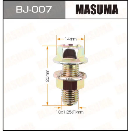 Болт с гайкой MASUMA М10x25x1.25 уп. 2шт, BJ-007