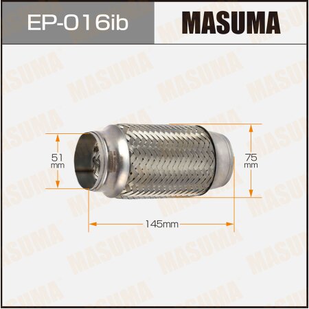 Гофра глушителя Masuma Innerbraid 51x145 усиленная, EP-016ib