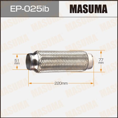 Гофра глушителя Masuma Innerbraid 51x220 усиленная, EP-025ib