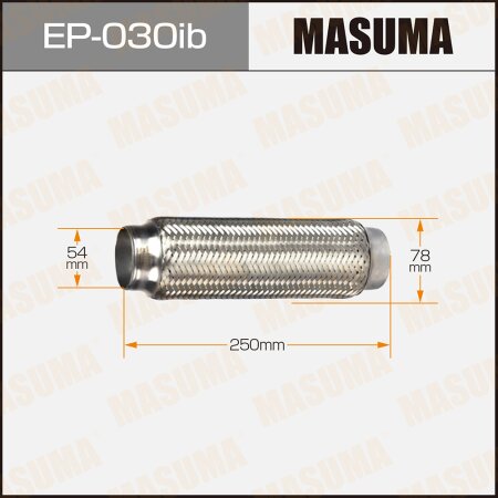 Гофра глушителя Masuma Innerbraid 54x250 усиленная, EP-030ib