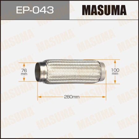 Гофра глушителя Masuma 2-х слойная 76x280, EP-043