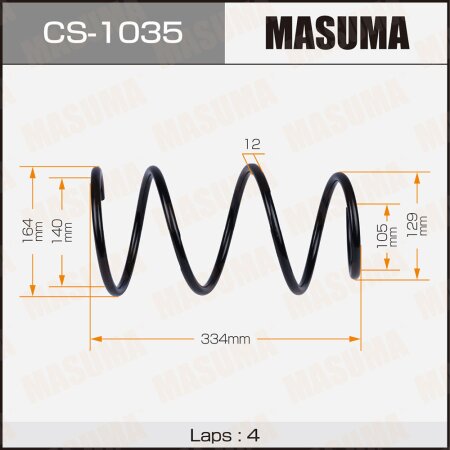 Пружина подвески Masuma, CS-1035
